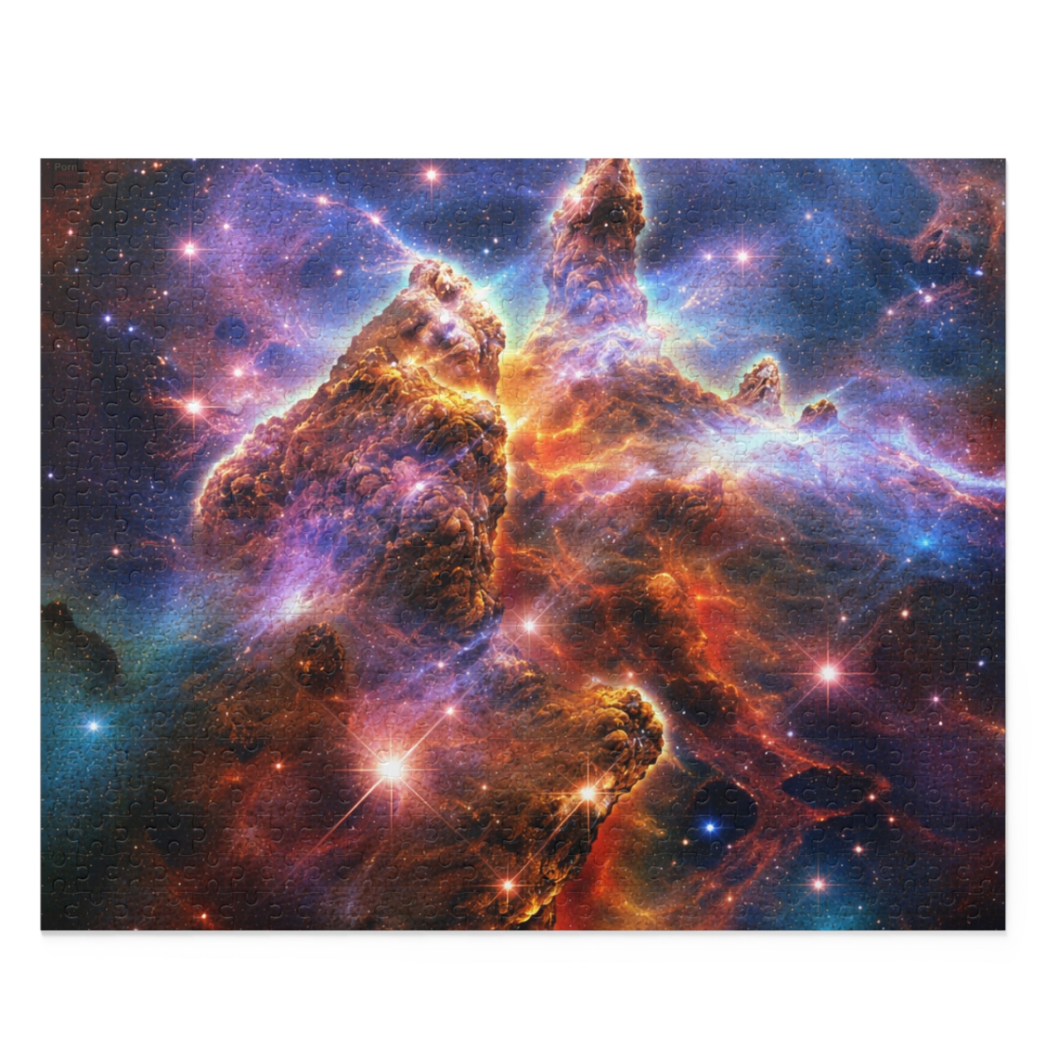 Cosmic Nebula Jigsaw Puzzle — Pornsnub Galaxy Mystic Cliff Space Art Puzzle (120/252/500 pcs)