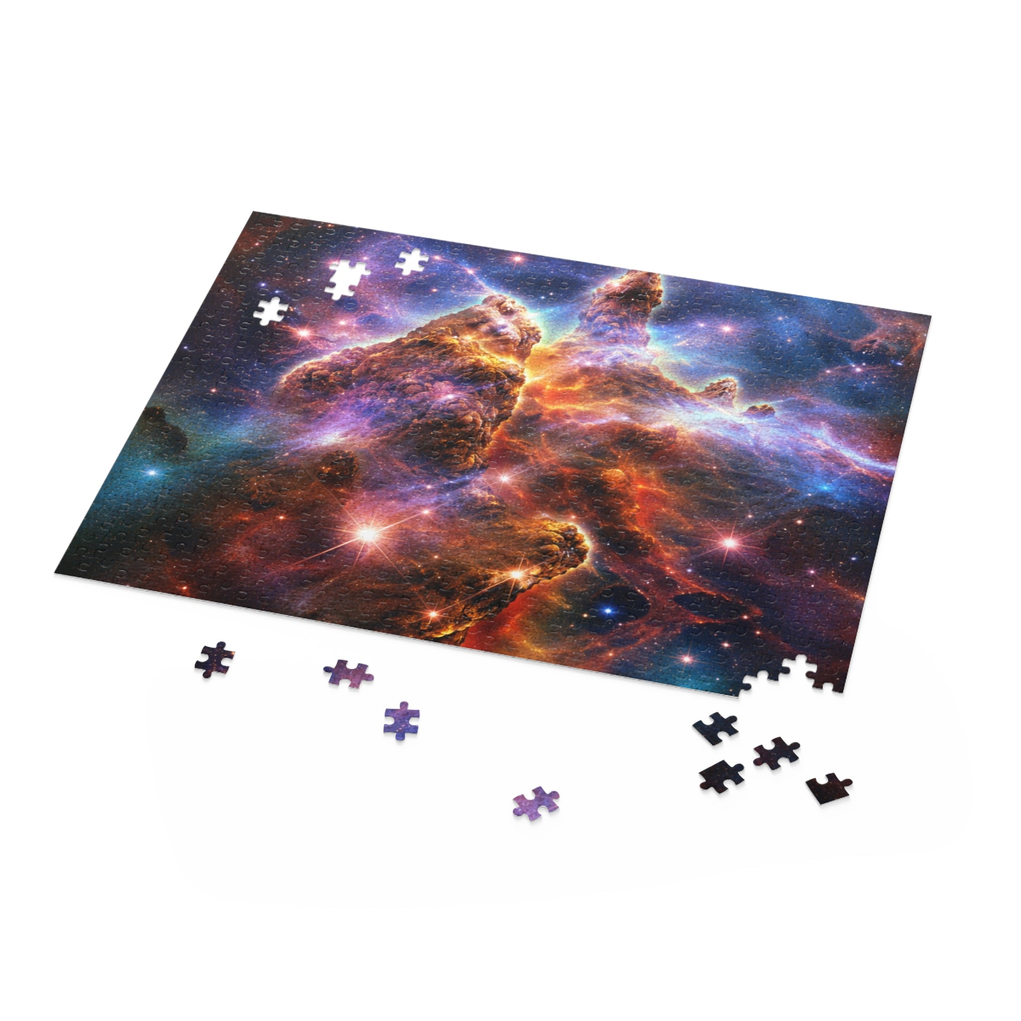 Cosmic Nebula Jigsaw Puzzle — Pornsnub Galaxy Mystic Cliff Space Art Puzzle (120/252/500 pcs)